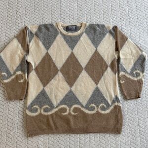 Vintage- MarisaChristina Collection Women's Argyle Sweater Size L